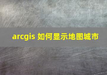 arcgis 如何显示地图城市